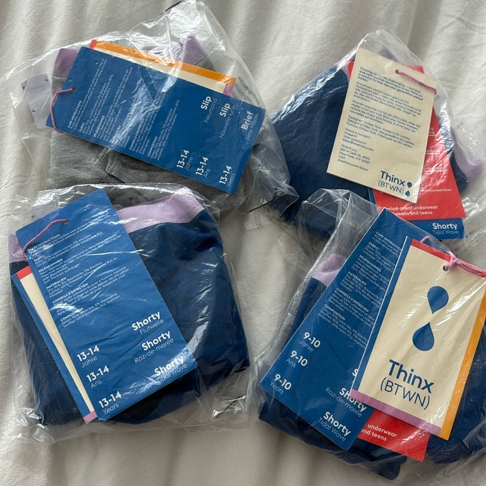 Thinx Kids Bottoms - Blue and Purple